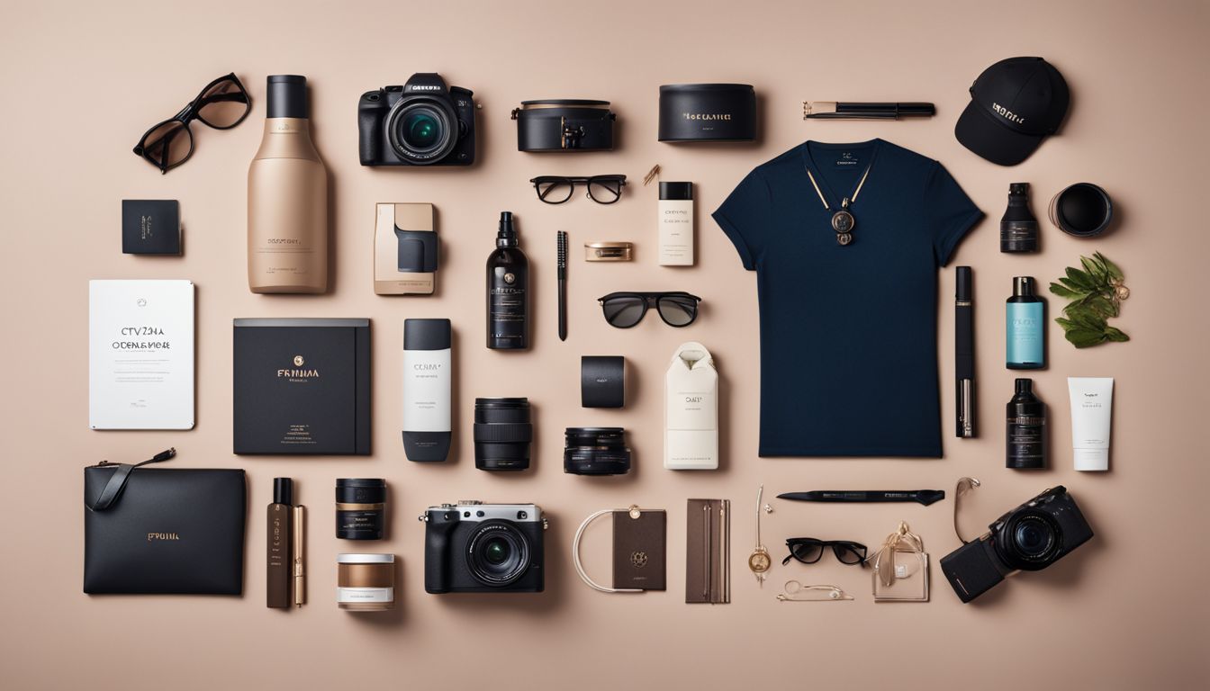 En stilren produktfotografering med olika märkesprodukter och kreativa rekvisita. En stilren produktfotografering med olika märkesprodukter och kreativa rekvisita.